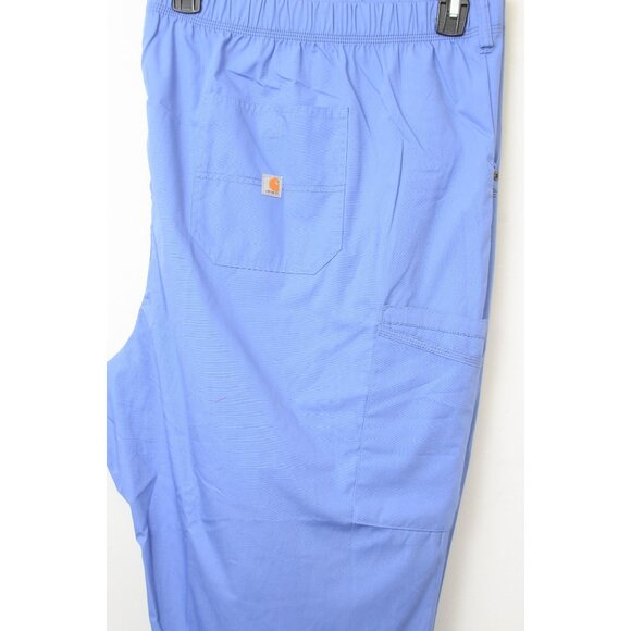 Carhartt C55101X Force Rockwall Men's Big & Tall Blue Scrub Pants Size: 5X - Picture 2 of 11